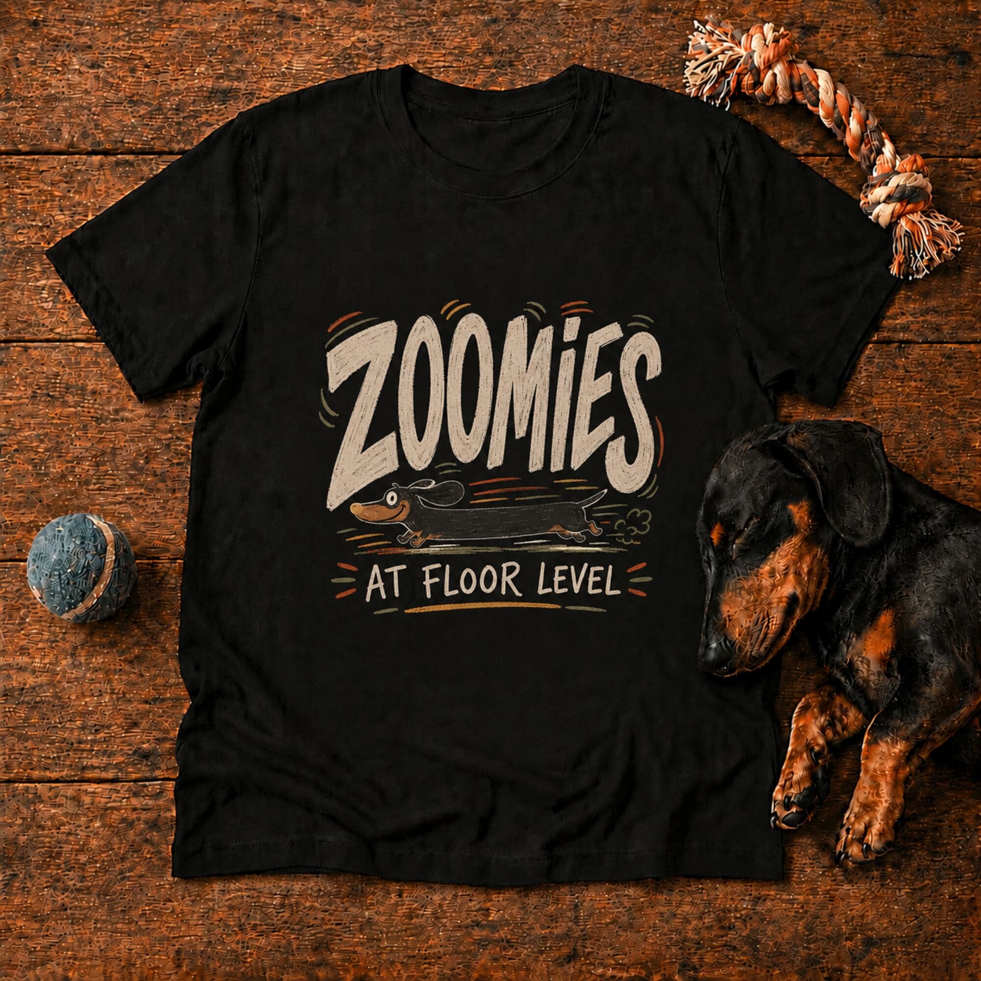 Zoomies at Floor Level Doxie T-Shirt