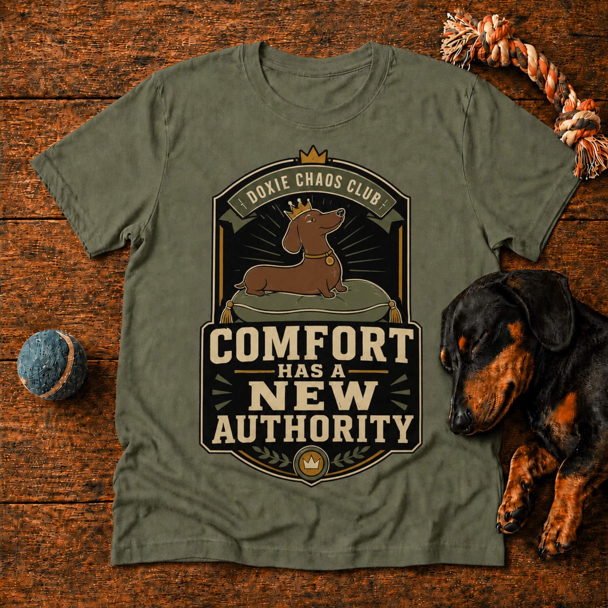 Comfort Has a New Authority Doxie T-Shirt