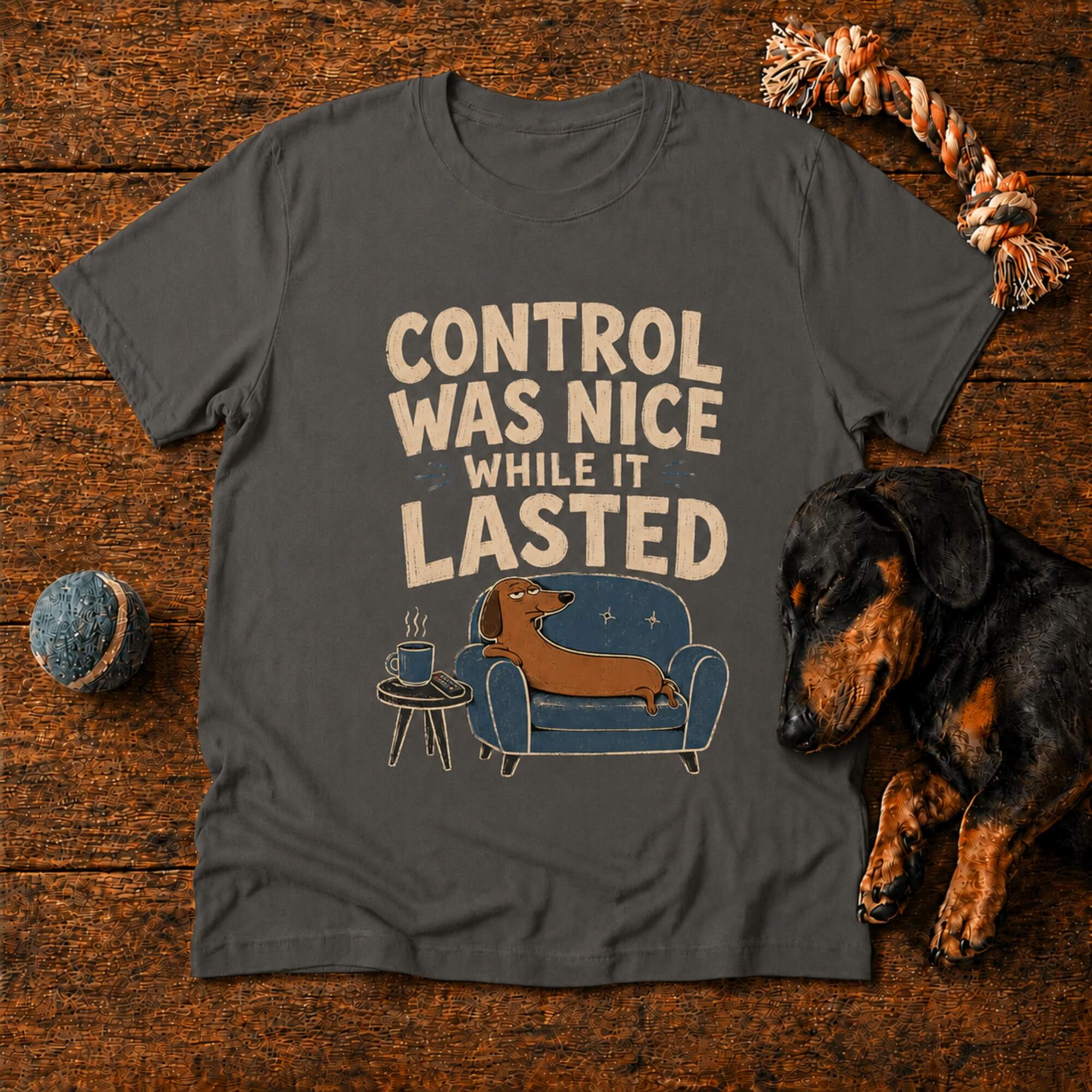 Control Was Nice While It Lasted Doxie T-Shirt