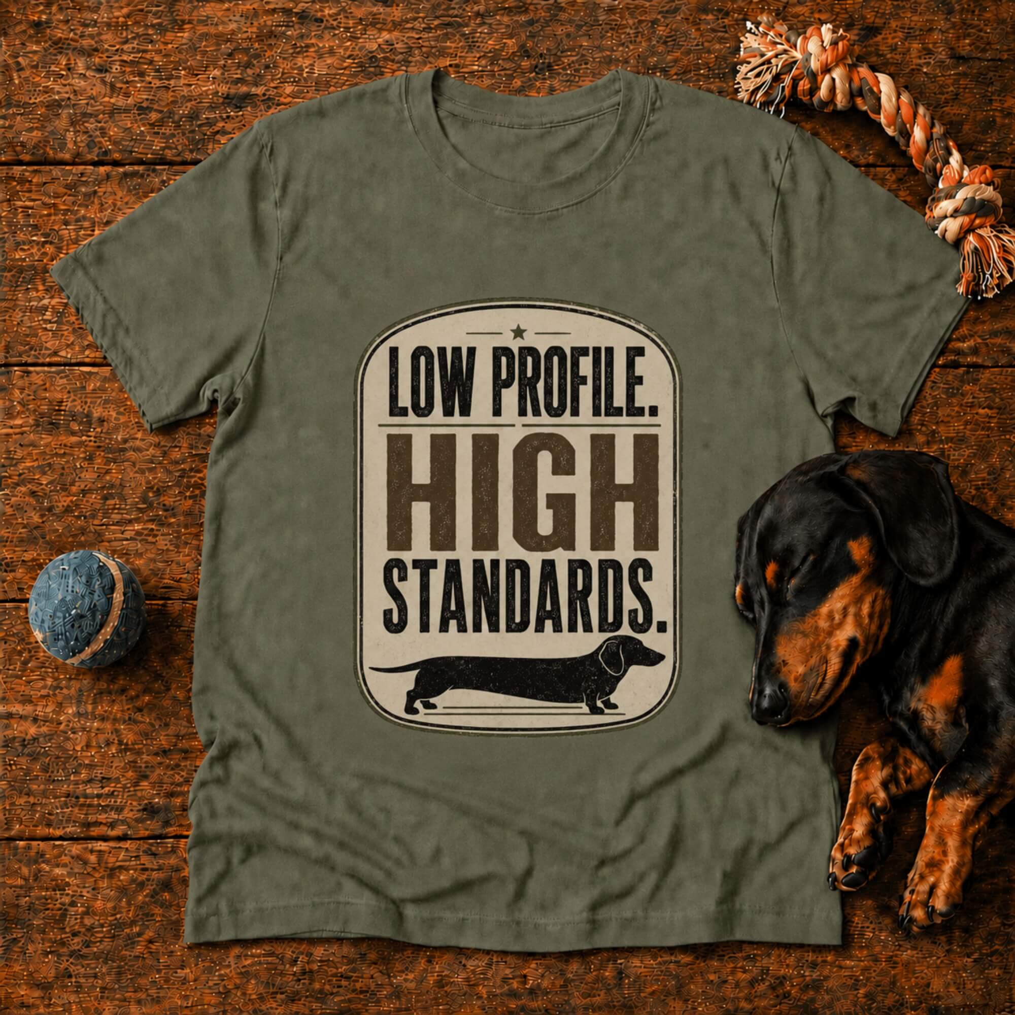 Low Profile High Standards Doxie T-Shirt