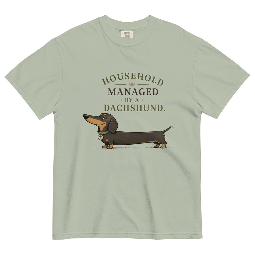 Household Managed by a Dachshund T-shirt in Bay